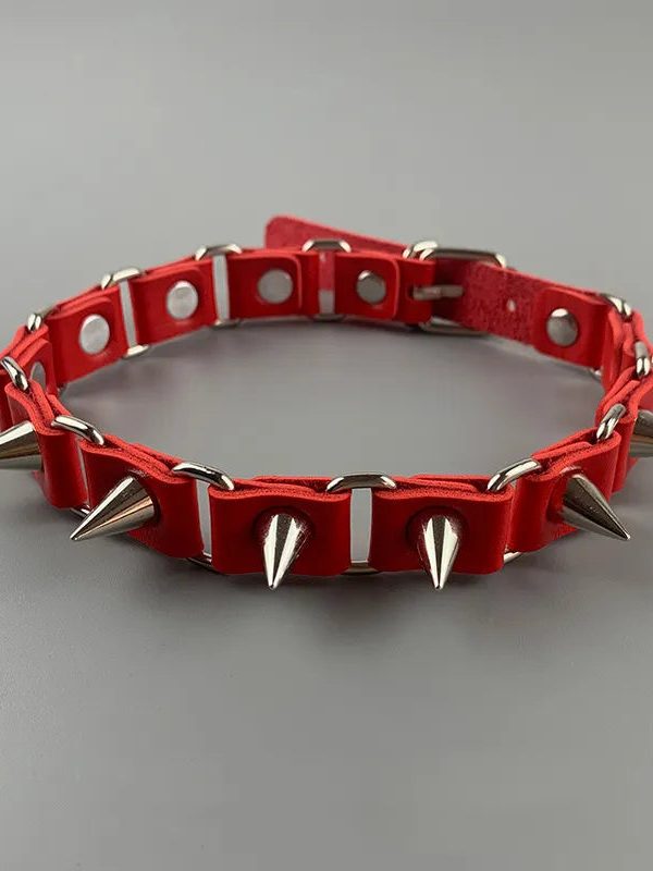 Goth Barbed Choker Collar Necklace