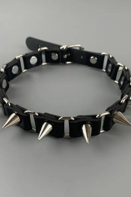 Goth Barbed Choker Collar Necklace