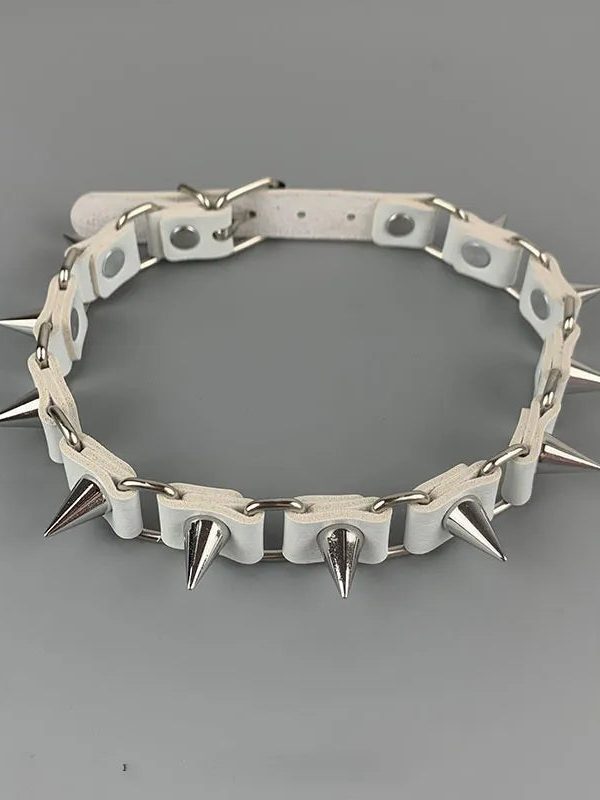 Goth Barbed Choker Collar Necklace
