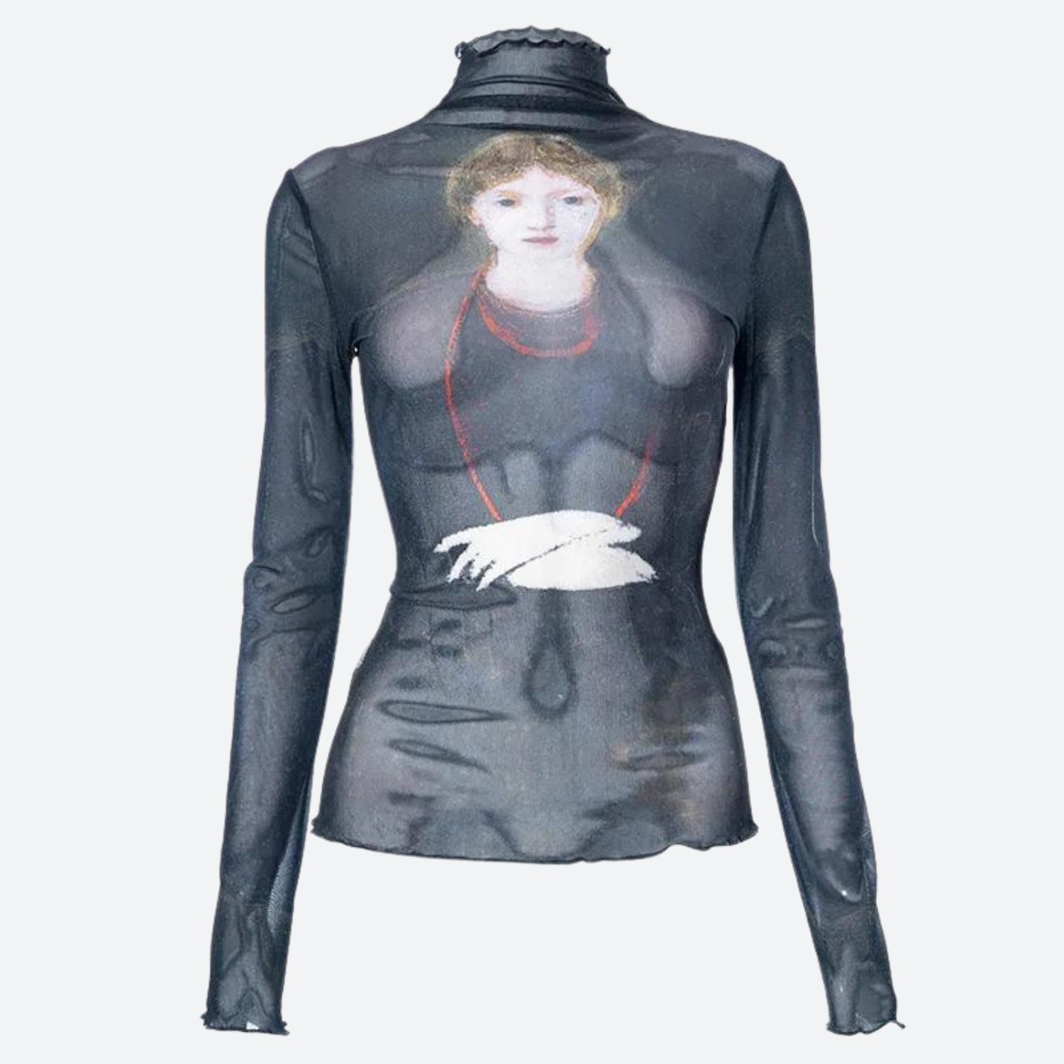 Goth Dark Female Figure Mesh Top Goth Dark Female Figure Mesh Top