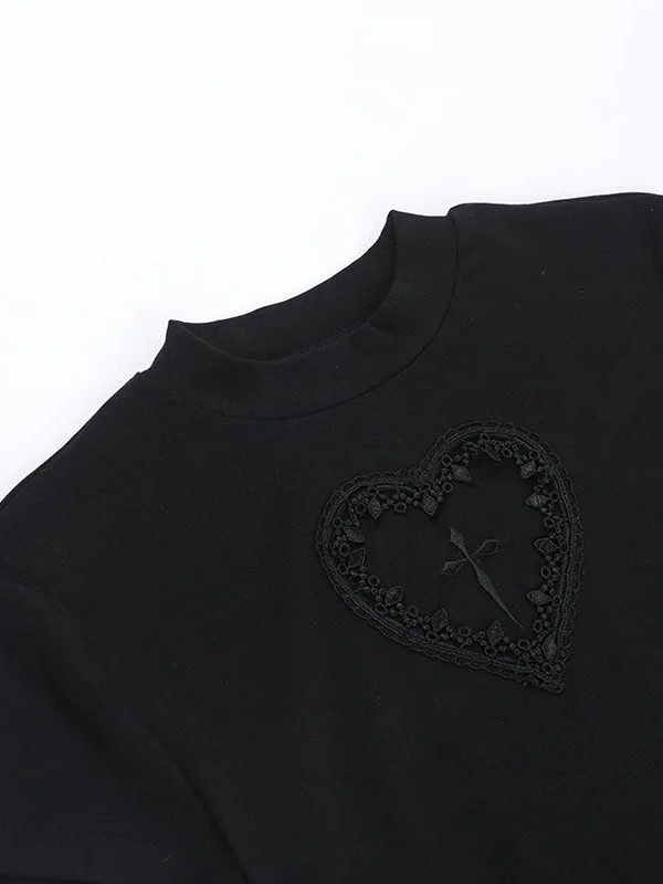 Goth Heart & Cross Top