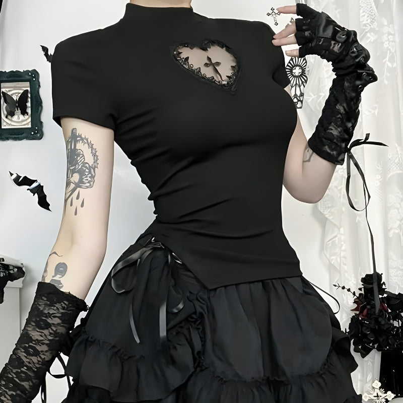 Goth Heart & Cross Top Goth Heart & Cross Top