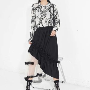 Goth Layered Midi Skirt