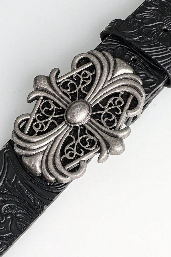 Goth Metal Cross Belt