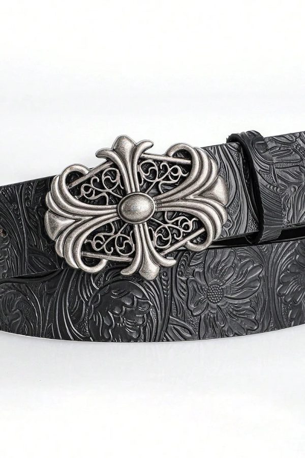 Goth Metal Cross Belt