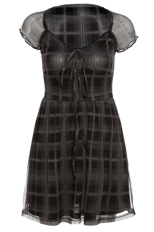 Goth Plaid Mini Dress