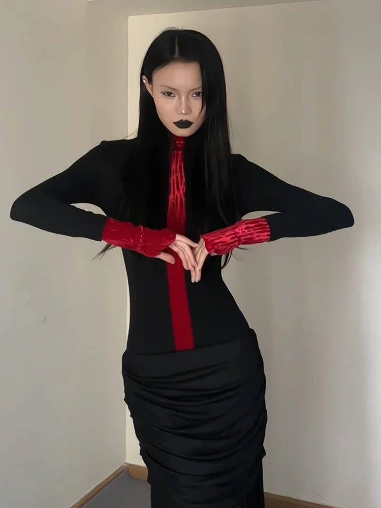 Goth Red Detail Top Goth Red Detail Top