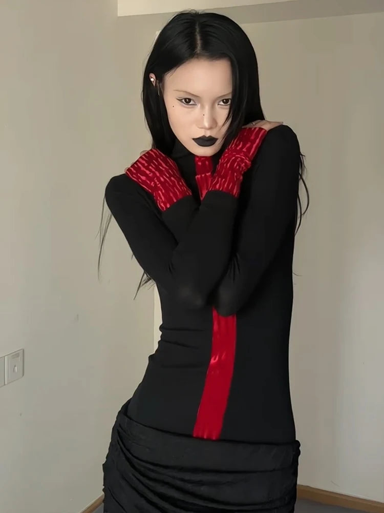 Goth Red Detail Top Goth Red Detail Top