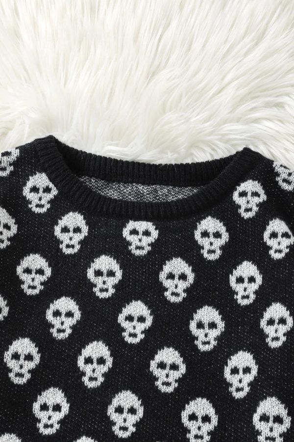 Goth Skull Pullover Sweater