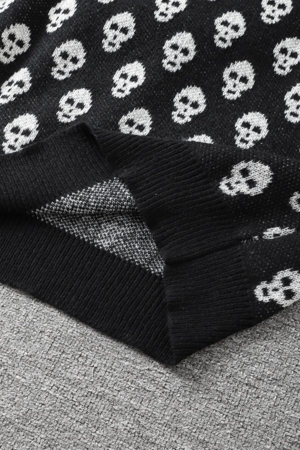 Goth Skull Pullover Sweater