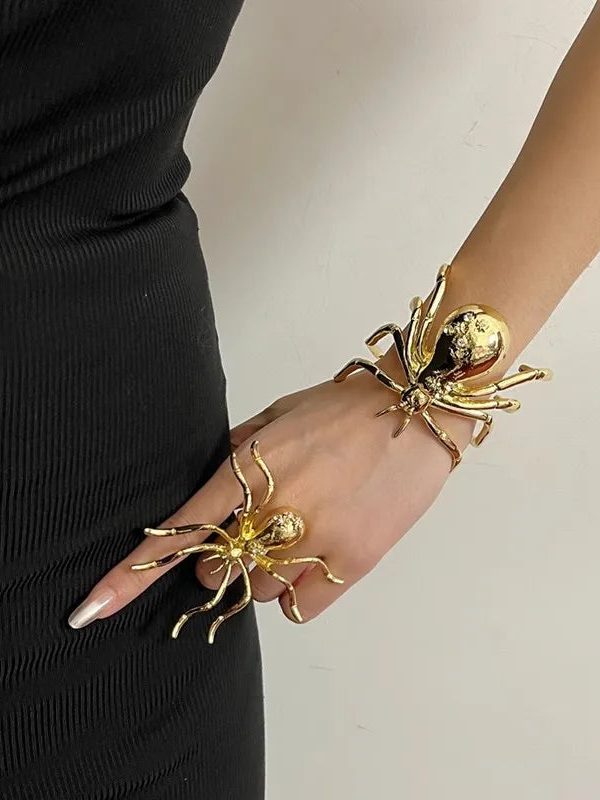 Goth Spider Bracelet & Ring