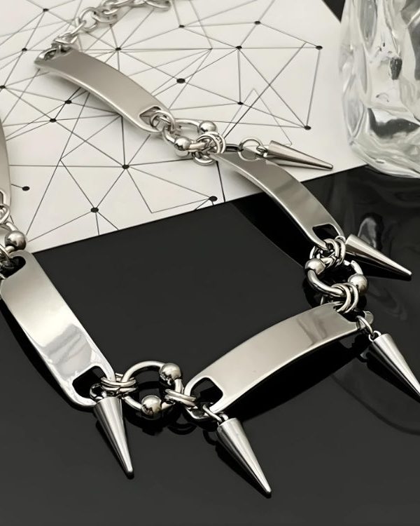 Goth Spiked Metal Choker