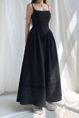 Goth Strap Maxi Dress