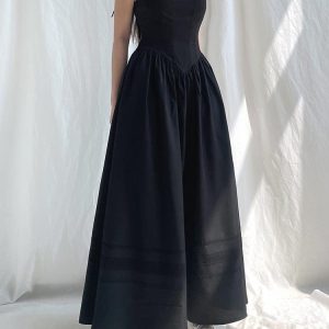 Goth Strap Maxi Dress
