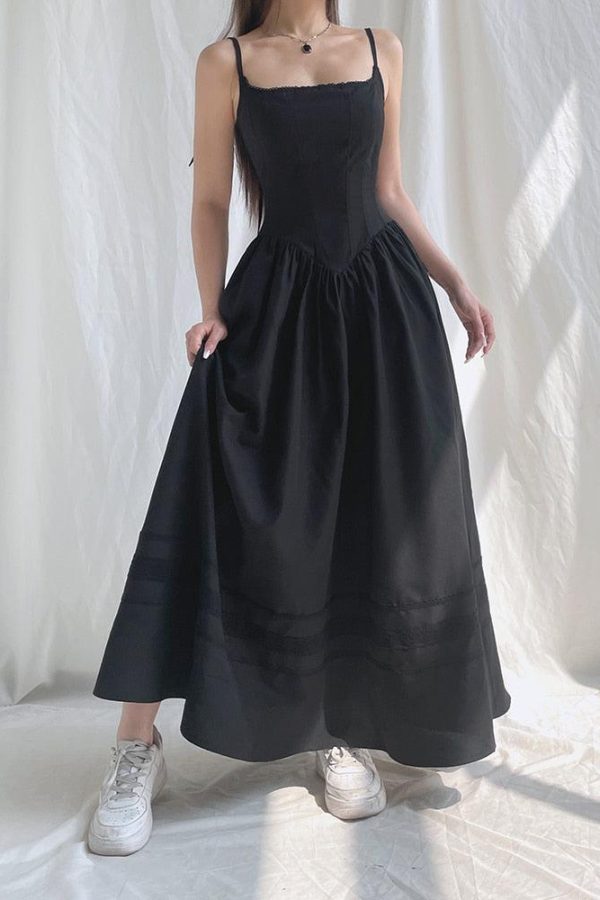 Goth Strap Maxi Dress
