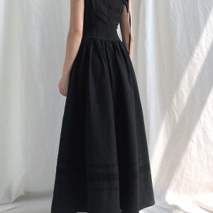 Goth Strap Maxi Dress