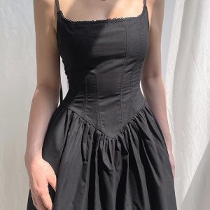 Goth Strap Maxi Dress