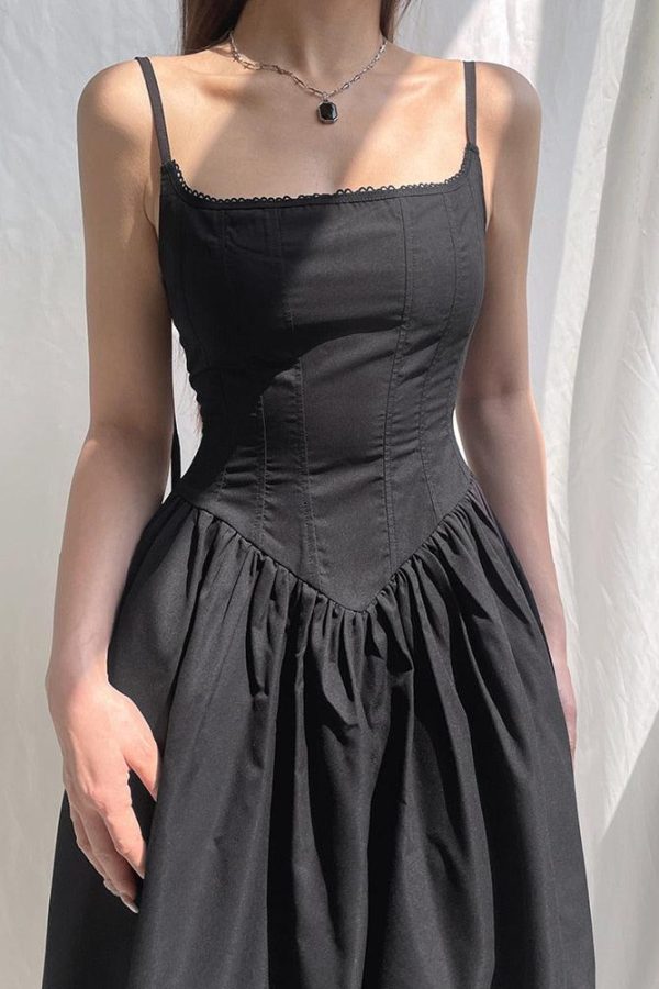 Goth Strap Maxi Dress