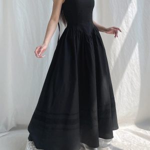 Goth Strap Maxi Dress