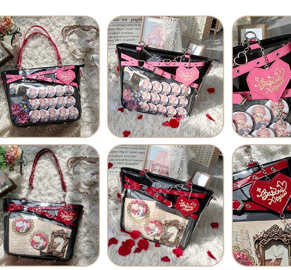 Gothic Black Large Capacity Tote Ita Bag