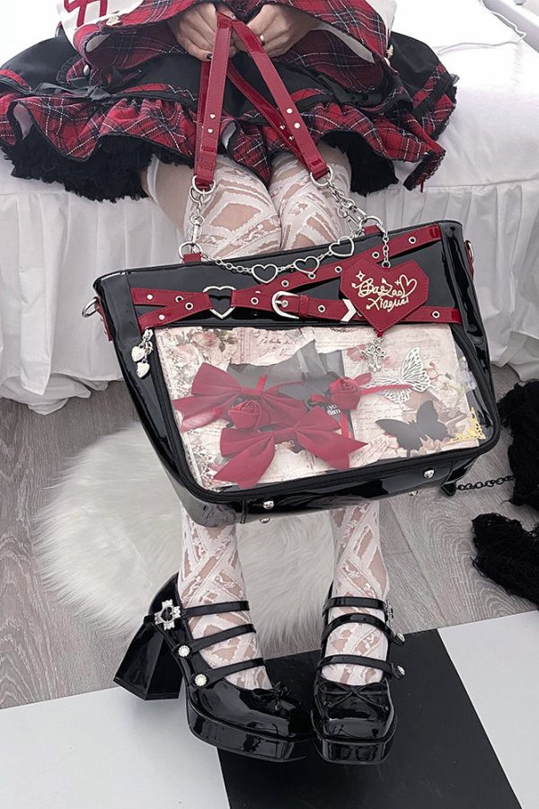 Gothic Black Large Capacity Tote Ita Bag