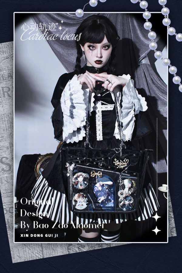 Gothic Black Large Capacity Tote Ita Bag