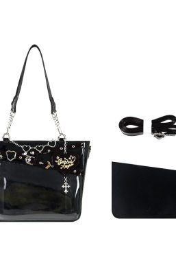 Gothic Black Large Capacity Tote Ita Bag