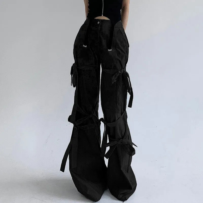 Gothic Lace Up Flare Pants Gothic Lace Up Flare Pants