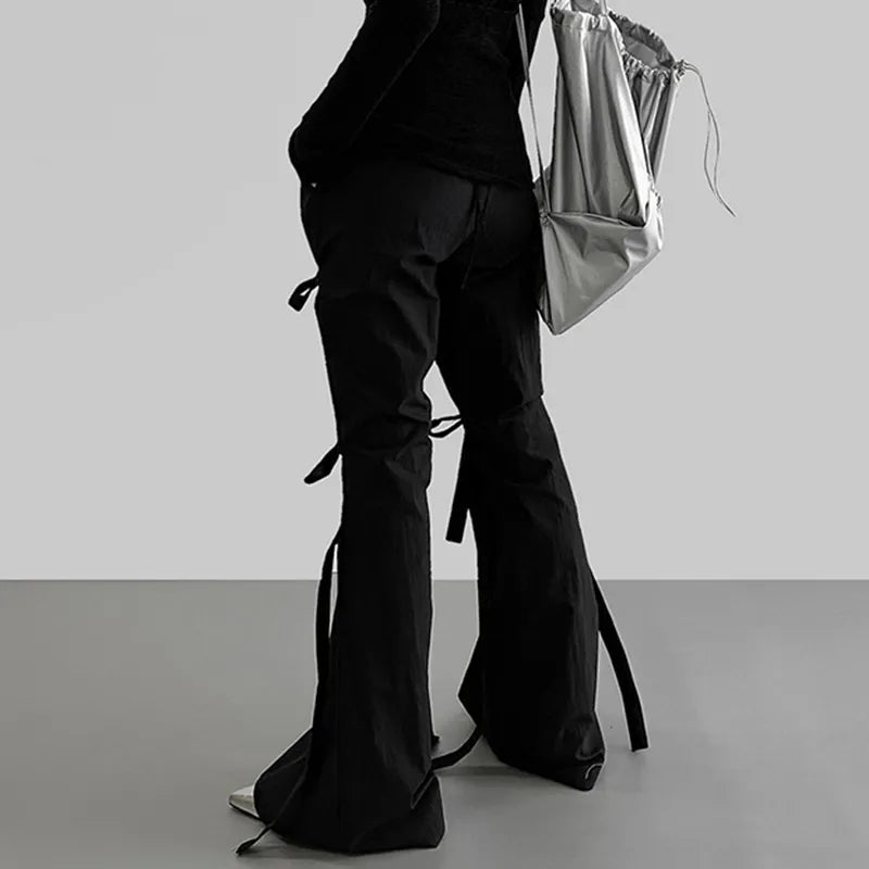 Gothic Lace Up Flare Pants Gothic Lace Up Flare Pants