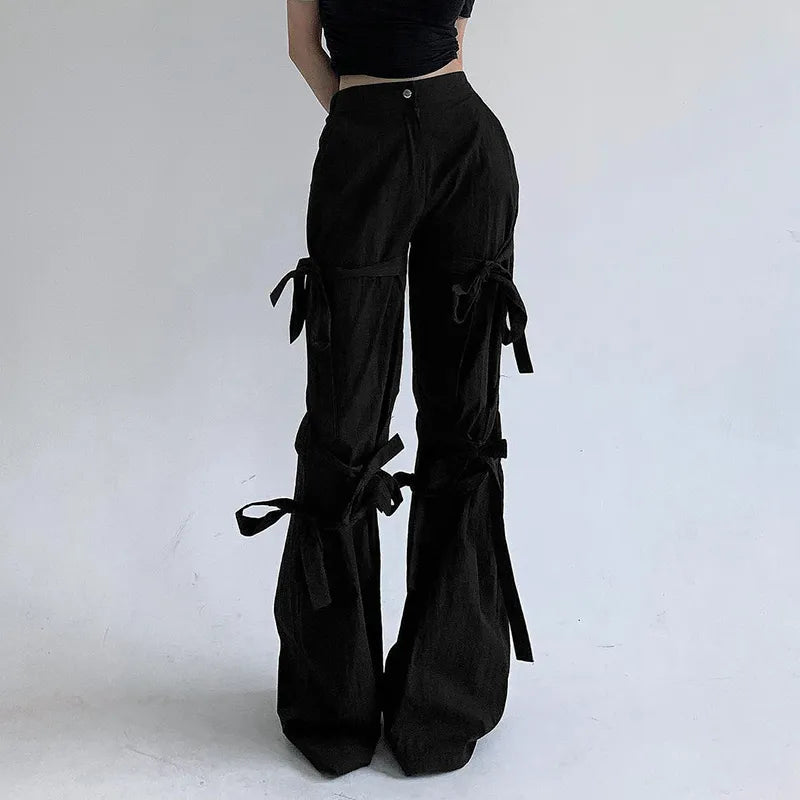 Gothic Lace Up Flare Pants Gothic Lace Up Flare Pants