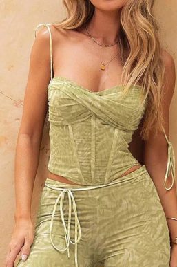 Green Corset Top