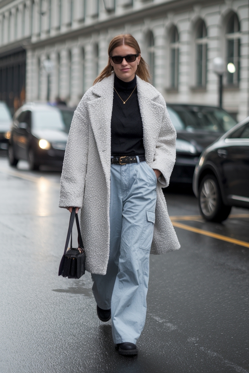 Grey Cargo Pants Outfit Winter: Cool and Comfy Options outfit idea