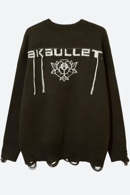 Grunge AK-Bullet Tasseled Sweater