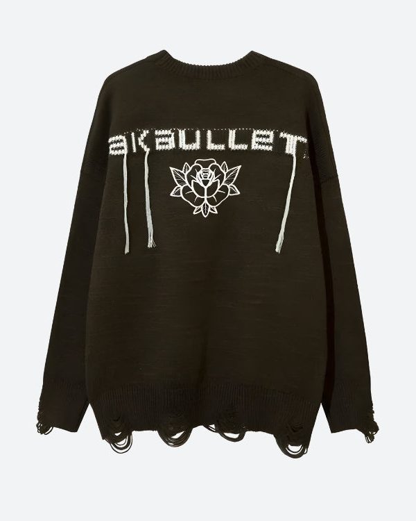 Grunge AK-Bullet Tasseled Sweater
