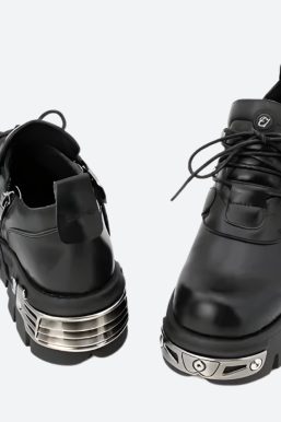 Grunge Belted Lace Up Platform Boots