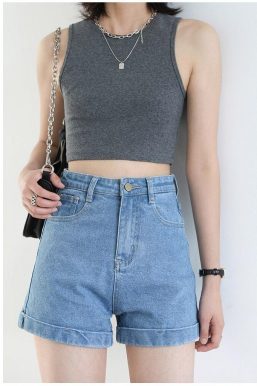 Grunge Black Jean Shorts