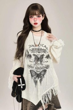Grunge Butterfly Sweater