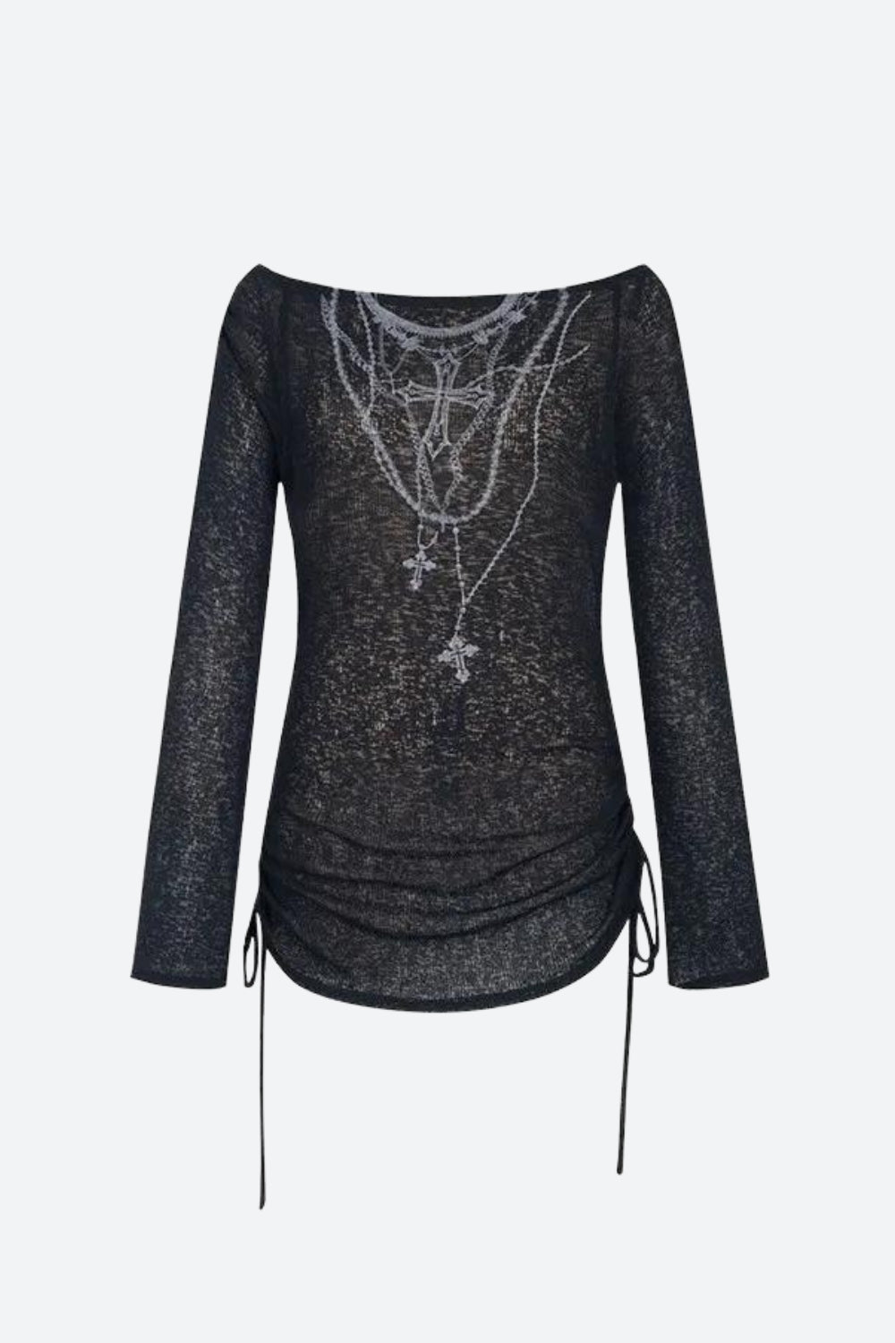 Grunge Cross Necklace Designed Top Grunge Cross Necklace Designed Top