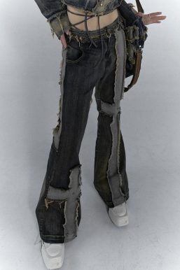 Grunge Cross Patch Jeans