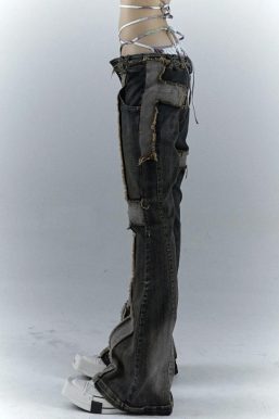 Grunge Cross Patch Jeans