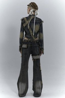 Grunge Cross Patch Jeans