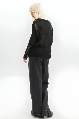 Grunge Cross Zip-Up Jeans