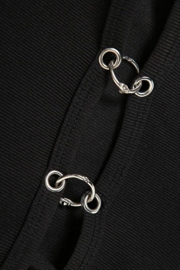 Grunge Cut Out Hooded Top