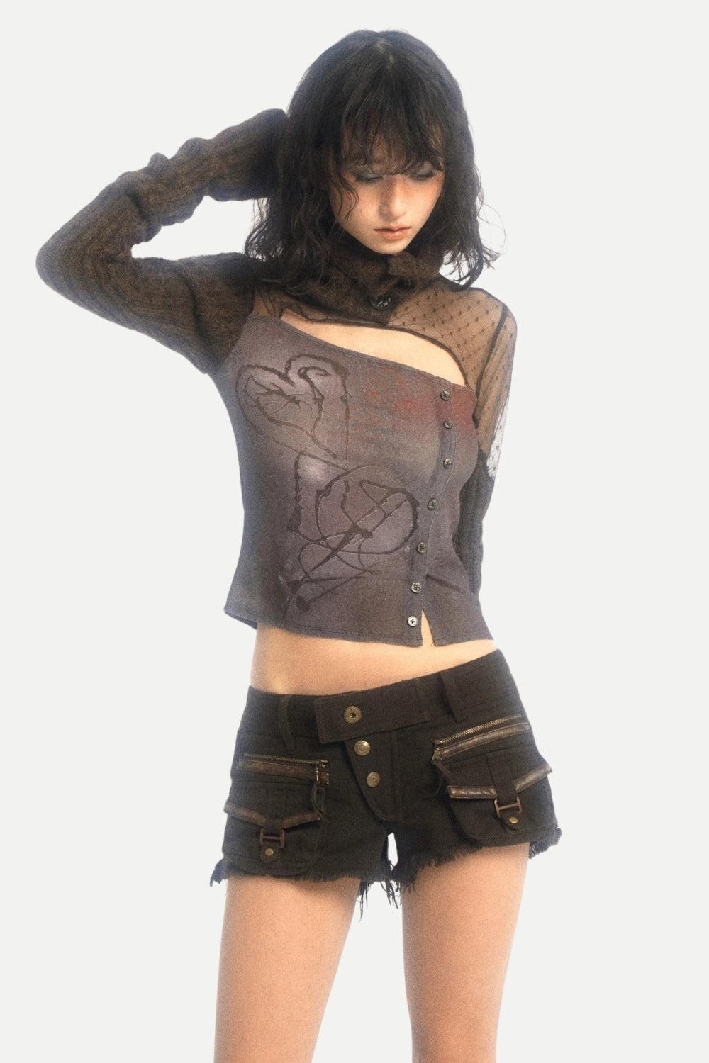 Grunge Cut Out Knitted Top Grunge Cut Out Knitted Top