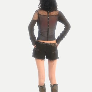 Grunge Cut Out Knitted Top