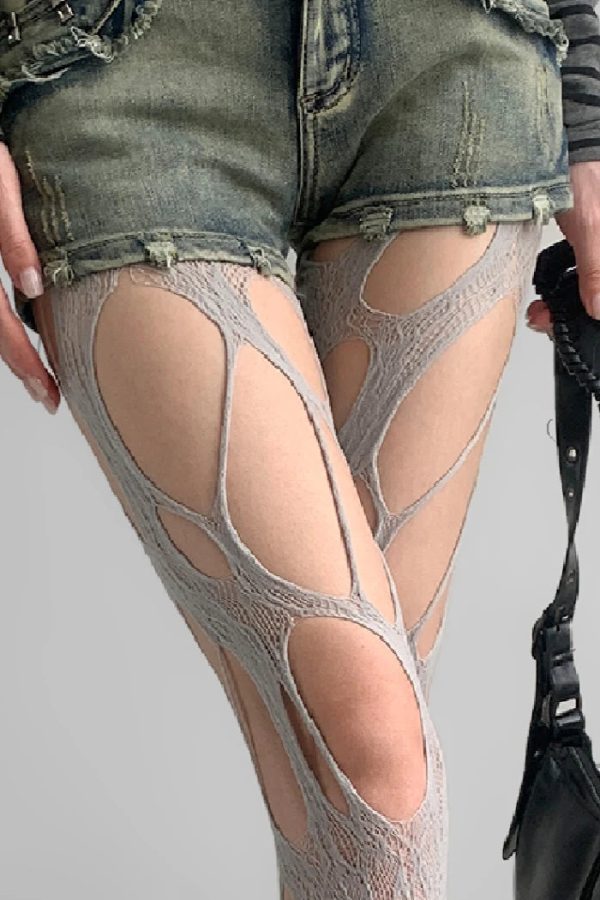 Grunge Cut-Out Tights