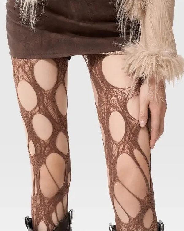Grunge Cut-Out Tights