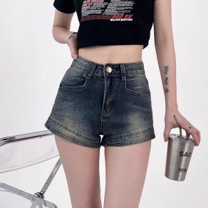 Grunge Denim Shorts