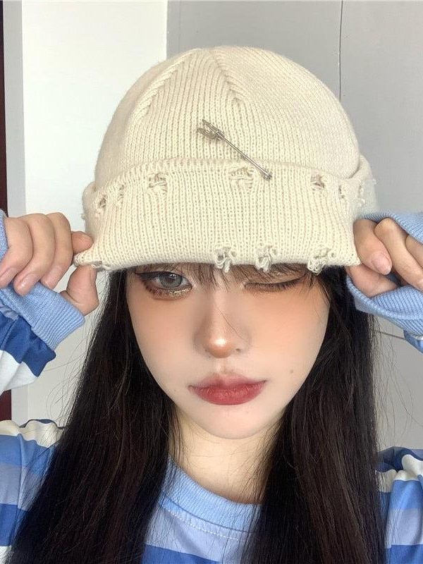 Grunge Distressed Beanie