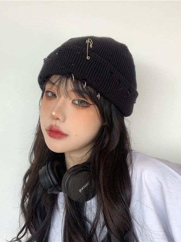 Grunge Distressed Beanie